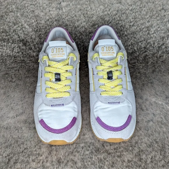 Zero Cent Cinq Runnix Trim Sneakers Grey Yellow Women's 37 - Picture 4 of 10